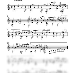 The image displays a sheet of music notation for "Air on G String " by Johann Sebastian Bach arranged for classical guitar by Paco Hallak. The sheet contains detailed musical notes, standard symbols for rhythm, pitch, dynamics, and expression. It includes fingerings for both the left and right hand, crucial for guitarists to play the piece accurately. Moreover, the sheet features a copyright notice dated 2024 and a URL to Paco Hallak's website, www.pacohallak.com, along with multiple mentions of the transcriber's name emphasizing his work on this transcription.