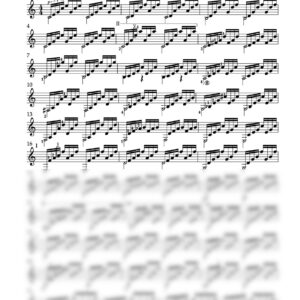 A close-up of "Palladium No. 1" sheet music, displaying intricate notes and musical symbols on a crisp page