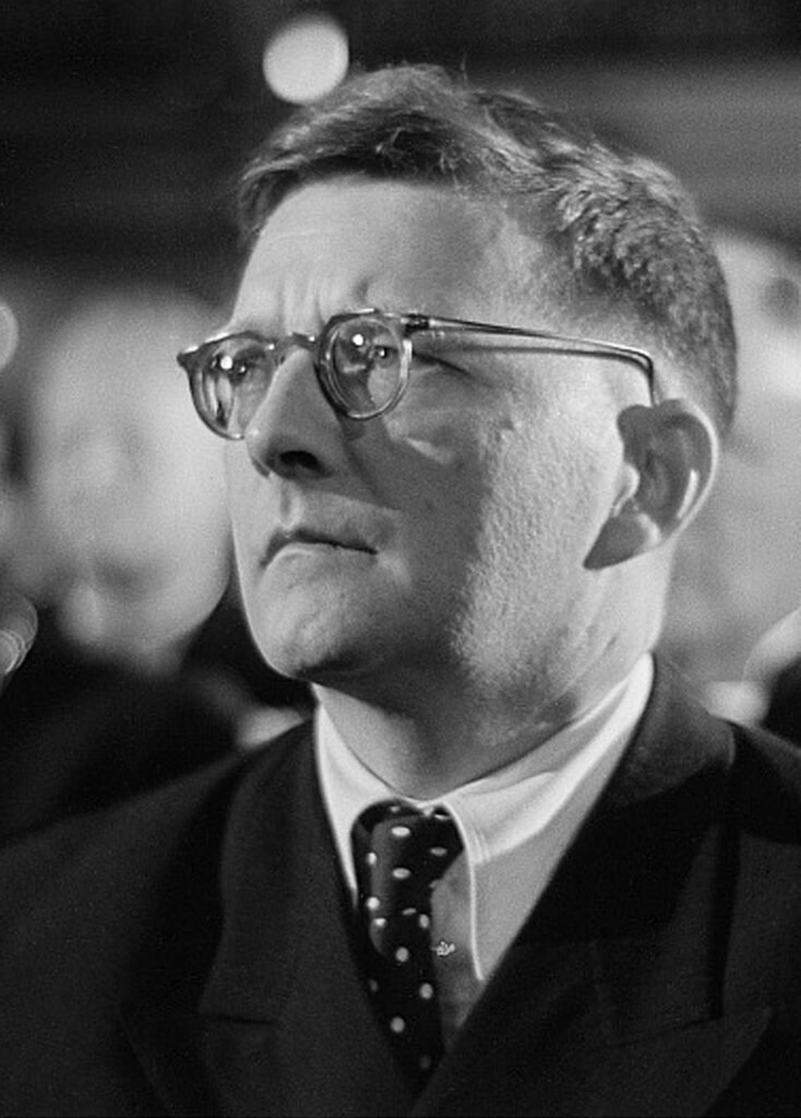 Portrait of composer Dmitri Shostakovich in 1950